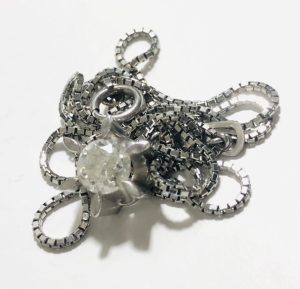 K18WG ダイヤモンド0.818ct トップ付 ネックレス