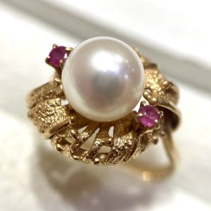 K18(18金)  パール リング