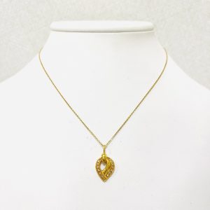 K18 メレダイヤ0.1ct付きネックレス