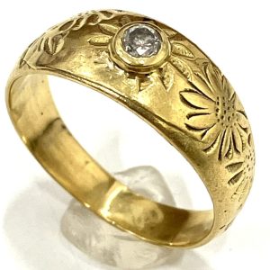 K18　メレダイヤ付きリング