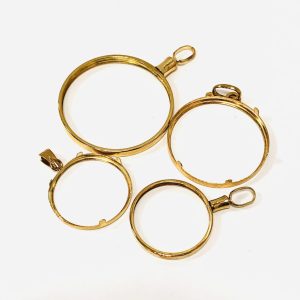 K18 ネックレストップコイン枠