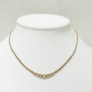 K18 メレダイヤ0.5ct付きネックレス