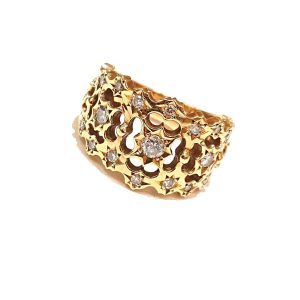 K18 メレダイヤ デザインリング