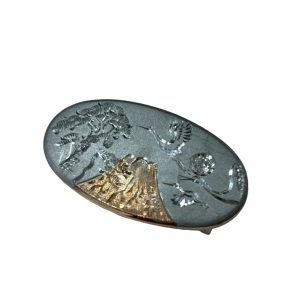 K18/Pt900 コンビ ダイヤ付き 帯留め