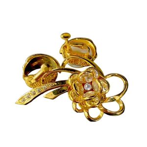 K18 18金 ブローチ イヤリング