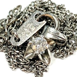 Pt850 ネックレス メレダイヤモンド 0.16ct