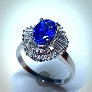 Pt900 サファイアリング