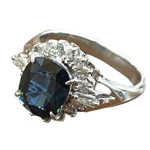 Pt900　サファイア付リング