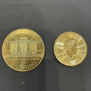 24金(K24)メイプルリーフ金貨とウィーンハーモニー金貨|戸田市喜沢