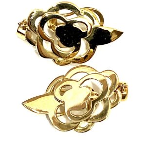 K18 フラワーデザインイヤリング