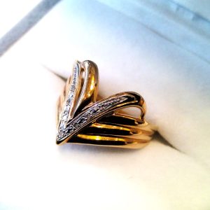 K18/Pt900 コンビリング