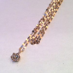 K18ダイヤ付きネックレス