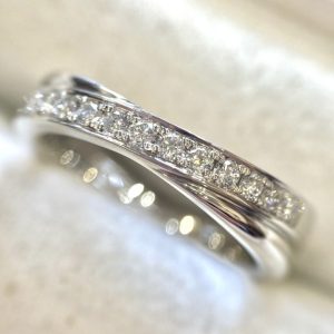 Pt850 メレダイヤ リング