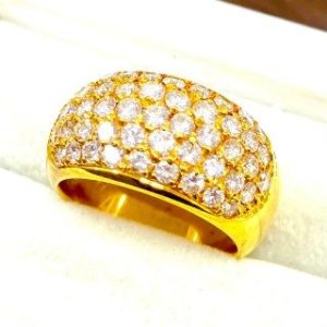 K18 18金 リング メレダイヤ