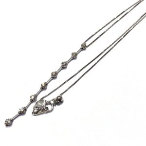 K18WG(18金)ホワイトゴールド) メレダイヤ ネックレス