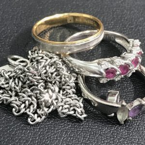 K18/Pt900リング / Pt850ネックレス