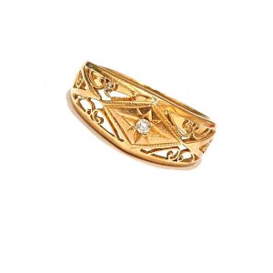 K18 メレダイヤ付き リング