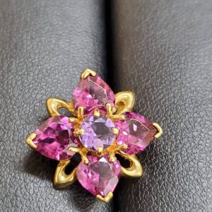 リング K18 アメジスト トパーズ ジュエリー