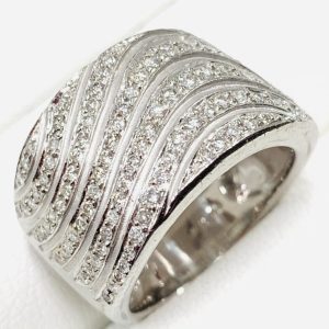 K18WG メレダイヤモンド ホワイトゴールドジュエリーリング