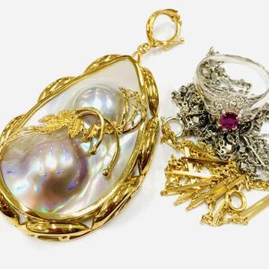 K18 Pt850 ルビー シェル ジュエリーアクセサリーおまとめ