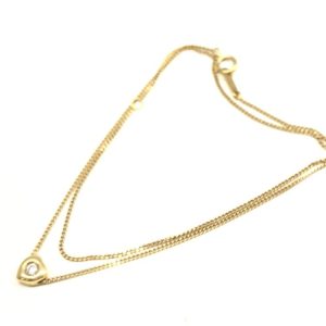 K18 18金 メレダイヤネックレス