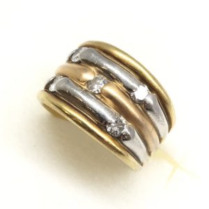 K18 Pt850 メレダイヤリング