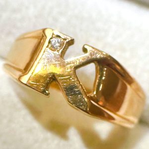 K18(18金) メレダイヤリング