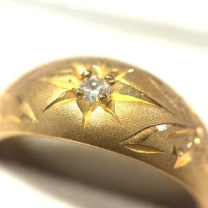K18 18金 メレダイヤ リング