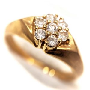 K18 18金 メレダイヤ リング