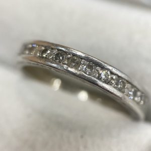 Pt900 メレダイヤ ハーフエタニティリング プラチナ900