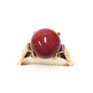 K18(18金)  珊瑚(サンゴ) リング｜前橋市文京町