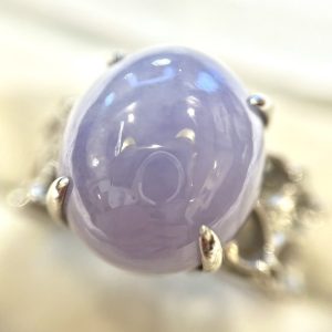 Pt900 ラベンダーヒスイリング 19.97ct