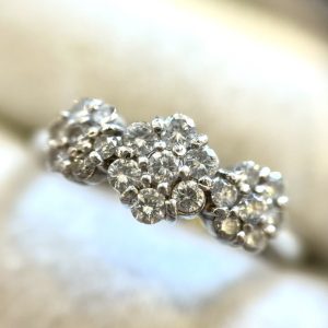 Pt900 メレダイヤリング 1.2ct