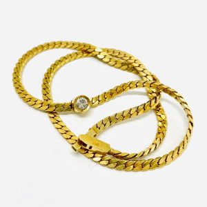 K18 ダイヤモンド0.32ct付き ネックレス