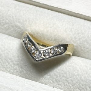 K18 Pt900 0.55Ct ダイヤモンドリング