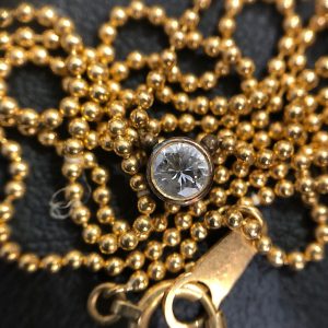 K18ダイヤモンド付きネックレス