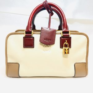 LOEWE ロエベ アマソナ28 トリコロール ハンドバッグ アナグラム