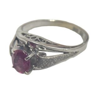 K14WG ルビー付リング