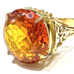 K18 18金 750 シトリン リング