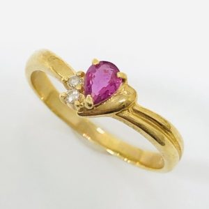 K18 アメシスト付きリング