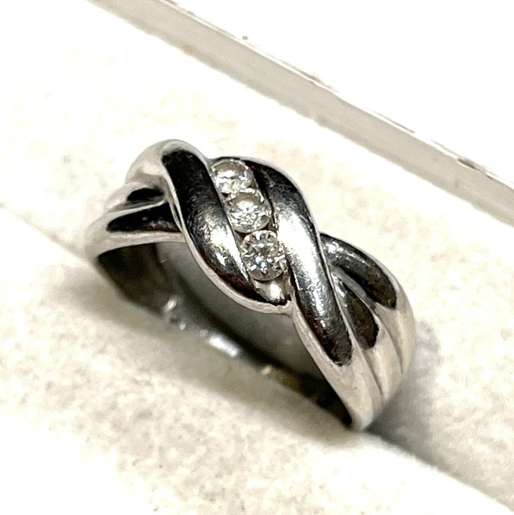 Pt900 プラチナ メレダイヤモンド リング 指輪
