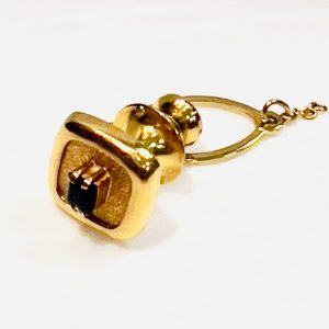 K18 18金 サファイア カフス