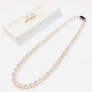 花珠真珠 パールネックレス&イヤリング