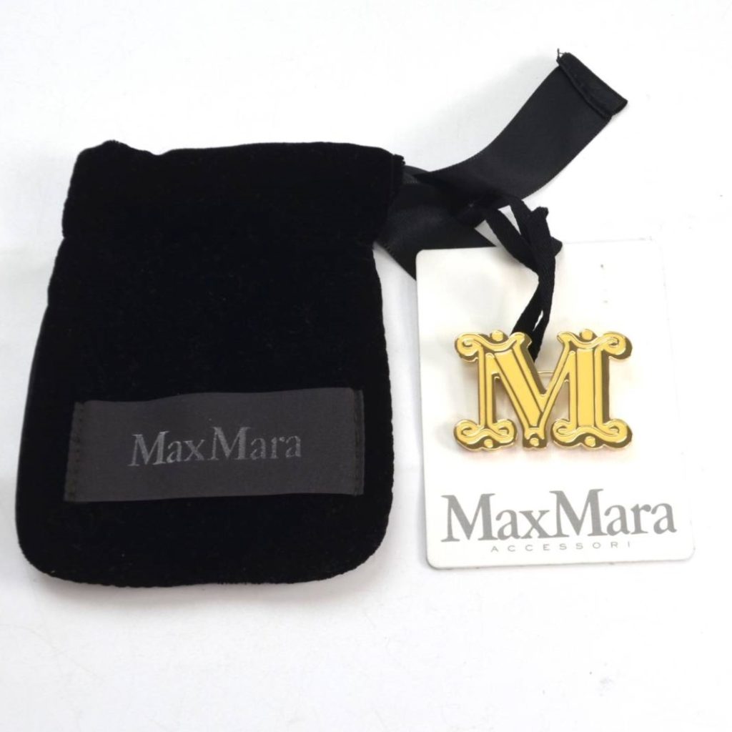 Max Mara マックスマーラ メッキブローチ