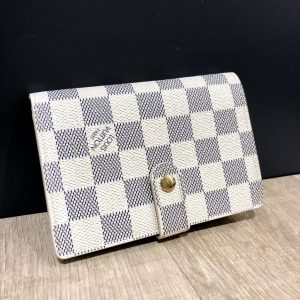 ルイヴィトン ダミエ アズール 二つ折り財布