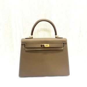 Hermès エルメス ケリー25 外縫い エトゥープ ハンドバック
