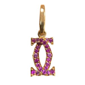 Cartier カルティエ 2Cチャーム ピンクサファイア  ペンダントトップ