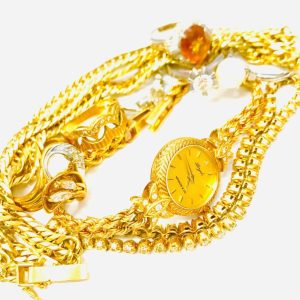 K18 金無垢腕時計 リング、ネックレスアクセサリーおまとめ