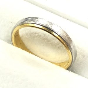 Pt900/K18 プラチナ/18金 コンビリング