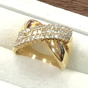 18金 K18 ダイヤモンド リング